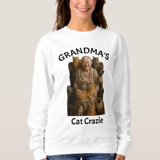 Grappig Oma Cat Crazy Shirt Perfect voor Cat Moms (Voorkant)