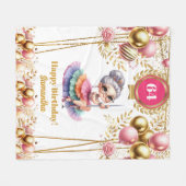 Grappig Oma Deken Aangepaste Naam Gift (Voorkant (Horizontaal))