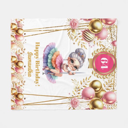 Grappig Oma Deken Aangepaste Naam Gift (Voorkant (Horizontaal))