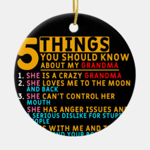 Grappig oma en kleinkinderen keramisch ornament