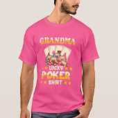 Grappig Oma Lucky Poker T-shirt voor Grootmoeder P (Voorkant)