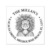 Grappig oma thema  zelfinktende stempel (Design)