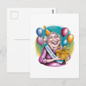 Grappig oma verjaardag grap cadeau briefkaart (Voorkant / Achterkant)
