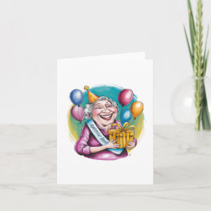 Grappig oma verjaardag grap cadeau kaart