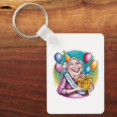 Grappig oma verjaardag grap cadeau sleutelhanger (Voorkant)