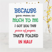 Grappig omdat je zoveel voor me bedoelt dat ik dit kaart (Gele Bloem)