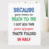 Grappig omdat je zoveel voor me betekent dat ik di kaart (Voorkant)