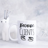 Grappig omdat klanten koffiemok