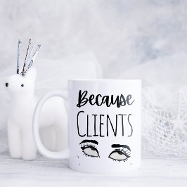 Grappig omdat klanten koffiemok