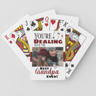 Grappig omgaan met de beste foto van opa One Pokerkaarten