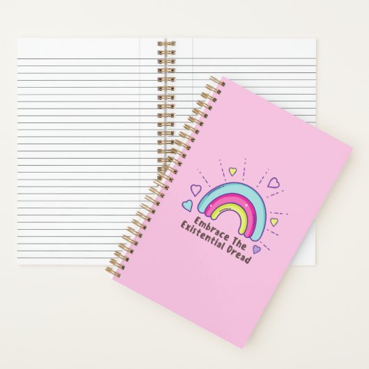 Grappig Omhels de existentiële angst Notitieboek (Binnen)