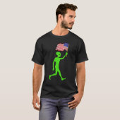 GRAPPIG Onafhankelijkheidsdag ALIEN 4th of July T-shirt (Voorkant volledig)