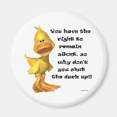 Grappig onbeschoft Cartoon eend koelkastmagneet Magneet (Voorkant)