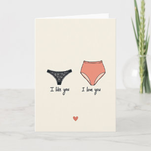 Grappig Ondergoed Liefde Kaart