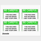 Grappig onderhoud waarschuwingsbord rechthoekige sticker (Vel)