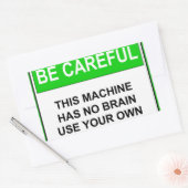 Grappig onderhoud waarschuwingsbord rechthoekige sticker (Envelop)