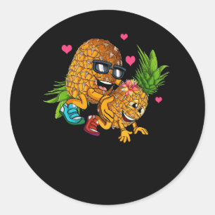 Grappig Ondersteboven Ananas Swinger Meme Fruit Gr Ronde Sticker