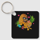 Grappig Ondersteboven Ananas Swinger Meme Fruit Gr Sleutelhanger (Voorkant)