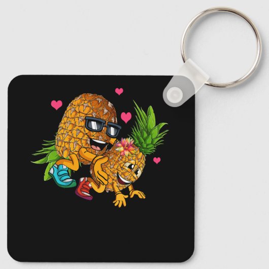 Grappig Ondersteboven Ananas Swinger Meme Fruit Gr Sleutelhanger (Achterkant)