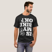 Grappig ondersteboven is mijn fiets OK fiets sarca T-shirt (Voorkant volledig)
