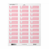 grappig ondersteboven Pastel pastelroze Etiket (Full Sheet)