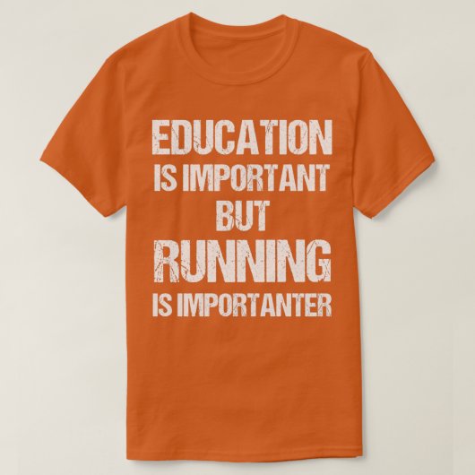 Grappig onderwijs is belangrijk, maar belangrijk t-shirt (Design voorkant)