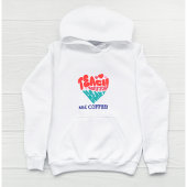 Grappig' ONDERWIJS MET HART en KOFFIE' Blauw/Rood Hoodie