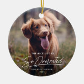 Grappig ondeugend de leuke lijst huisdier foto ker keramisch ornament (Voorkant)