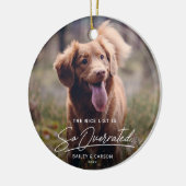 Grappig ondeugend de leuke lijst huisdier foto ker keramisch ornament (Links)