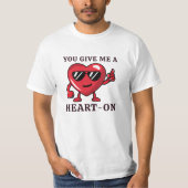 Grappig Ondeugend Hart Boyfriend Valentijnsdag T-shirt (Voorkant)