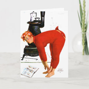 GRAPPIG ONDEUGEND KERSTMIS KAART VOOR VROUW