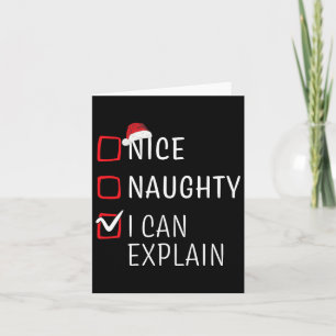 Grappig ondeugend mooi kerst familie pyjama Mannen Kaart