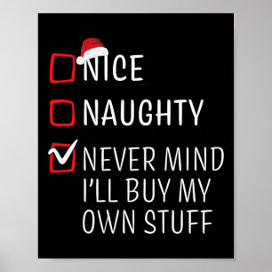 Grappig ondeugend mooi kerst familie pyjama Mannen Poster