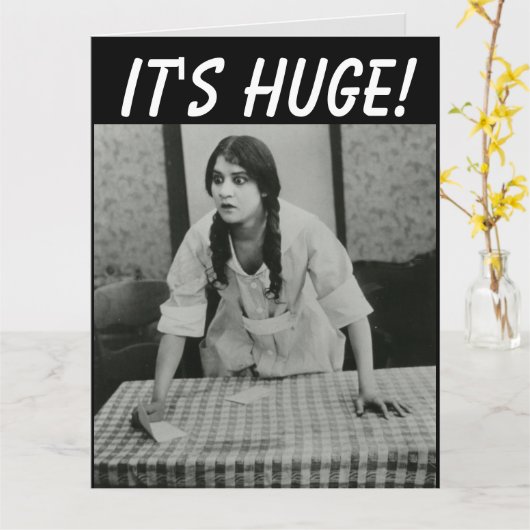 GRAPPIG ONDEUGEND RETRO VERJAARDAG WENSKAART KAART (Gele Bloem)