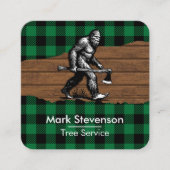 Grappig Ongewoon Sasquatch Bigfoot Groen Vierkante Visitekaartje (Voorkant)