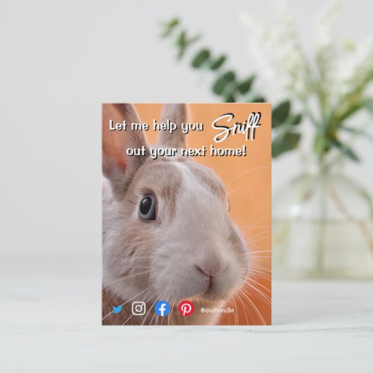 grappig onroerend goed dat je je volgende konijn u briefkaart (Staand voorkant)