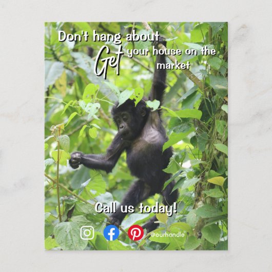 Grappig onroerend goed Niet aan Briefkaart hangen Flyer (Voorkant)