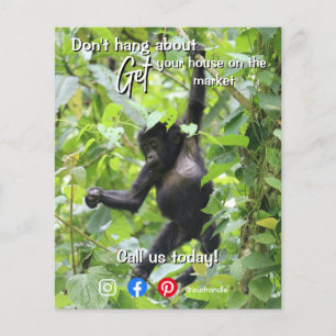 Grappig onroerend goed Niet aan Briefkaart hangen Flyer