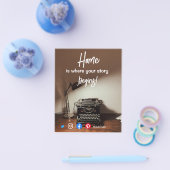 grappig onroerend goed thuis is waar je verhaal be flyer (Enkel)