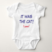 Grappig Onsie - Baby Blames de Kat! Romper (Voorkant)