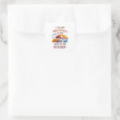 Grappig ontbijt eten ontwerp vierkante sticker (Tas)