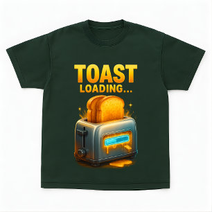 Grappig Ontbijt Gamer Design met Toast Laden T-shirt