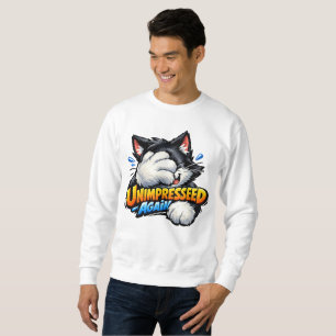 Grappig Ontevreden Kat T-shirt - Chagrijnig Meme