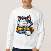 Grappig Ontevreden Kat T-shirt - Chagrijnig Meme (Voorkant)