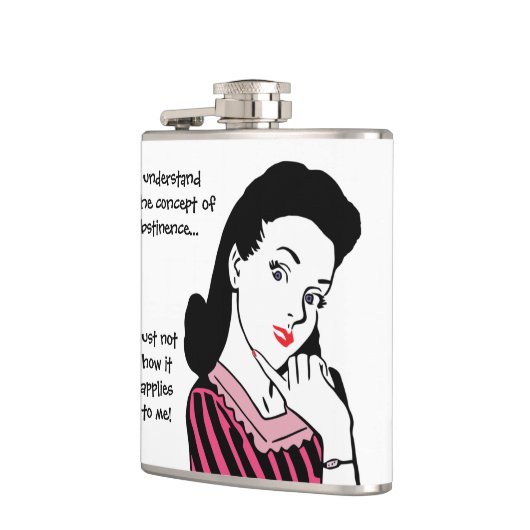 Grappig onthoudingsconcept heupfles (Links)