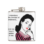 Grappig onthoudingsconcept heupfles (Voorkant)