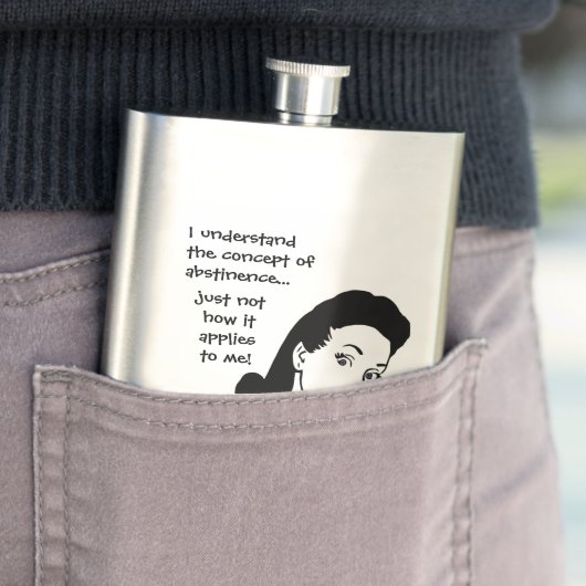 Grappig onthoudingsconcept heupfles (Voorbeeld)