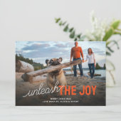 Grappig Ontketenen De Joy Pet Vakantie Kerst Kaart (Staand voorkant)