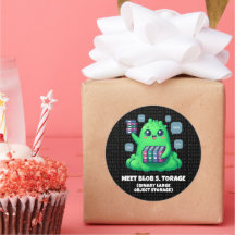 Grappig Ontmoet Blob S. Opslag Binaire Achtergrond