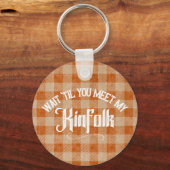 Grappig Ontmoet de Kinfolk Rustiek Land Sleutelhanger (Achterkant)